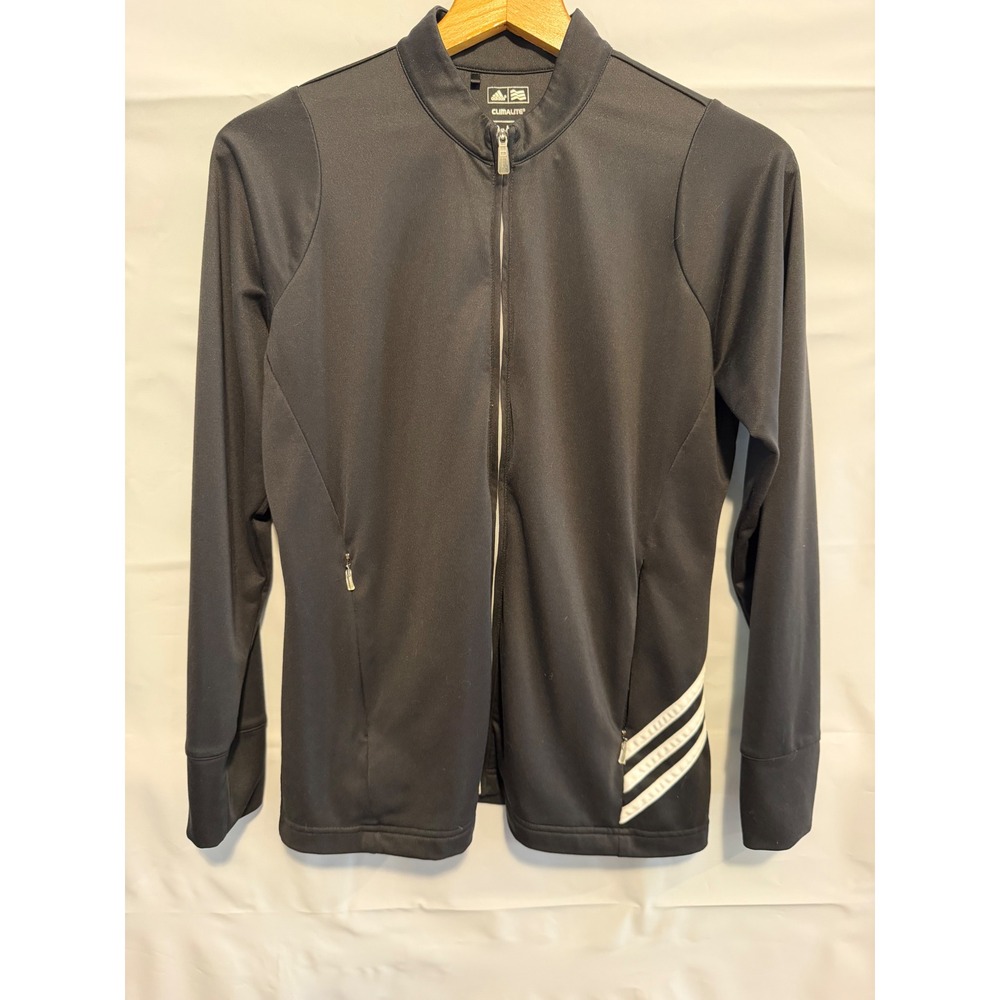 Adidas Golf Climalite Full Zip Jacket Black Womens Medium Mock Neck